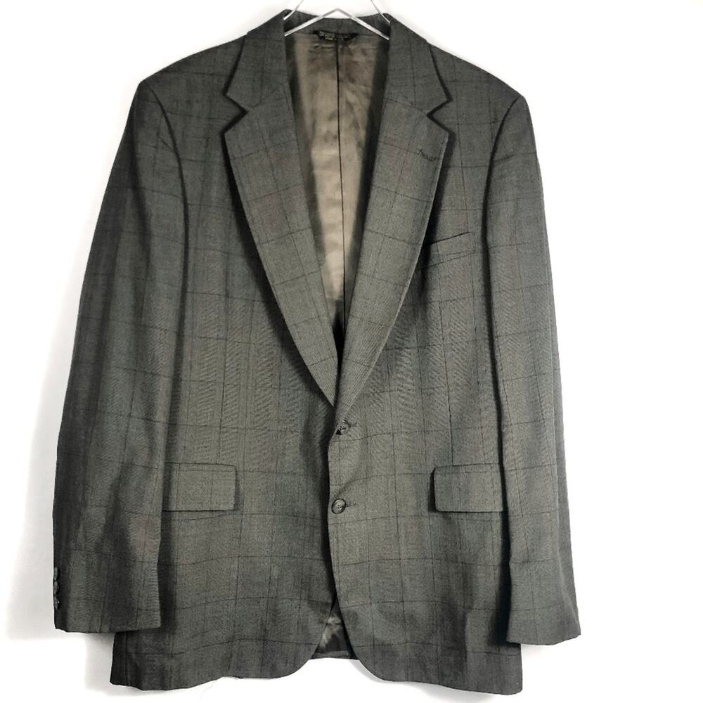 Vintage Strathmore by‎ Anderson Little Wool Checker Blazer 44R